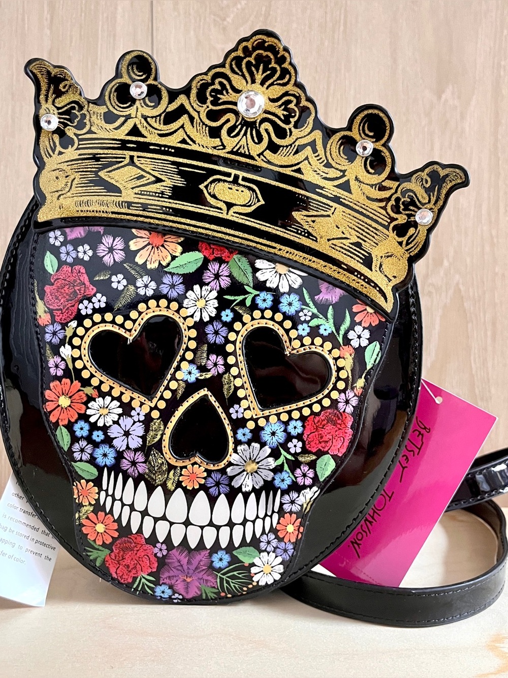 Betsey Johnson "Sugar Skull Queen" Crossbody Purse